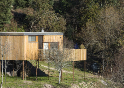 Cabañita de madera en Monte Aloia en Tui